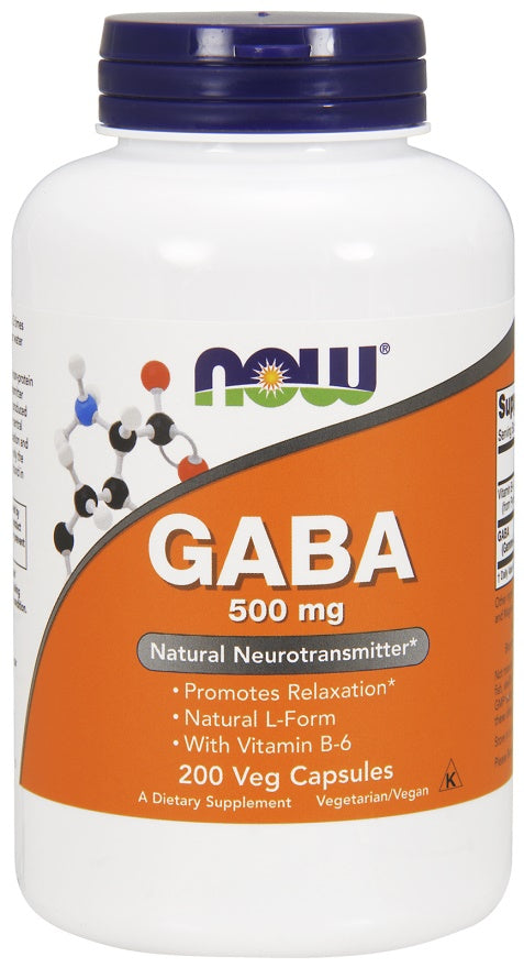 NOW Foods GABA with Vitamin B6, 500mg