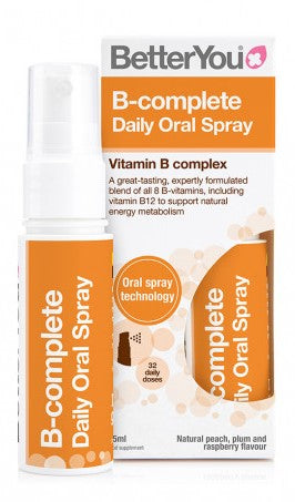 BetterYou B-complete Daily Oral Spray, Natural Peach, Plum & Raspberry