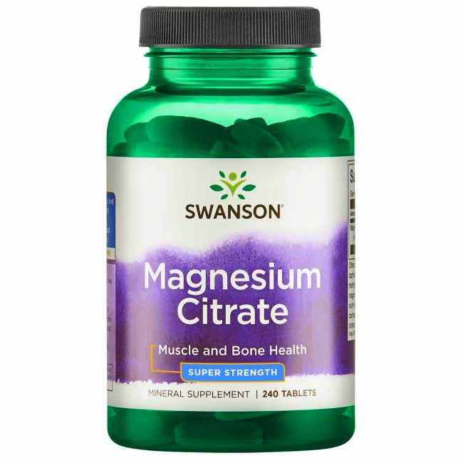 Swanson Magnesium Citrate, 225mg Super-Strength