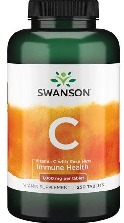 Swanson Vitamin C with Rose Hips, 1000mg