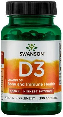 Swanson Vitamin D-3, 5000 IU