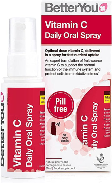 BetterYou Vitamin C Daily Oral Spray, Natural Cherry and Pomegranate