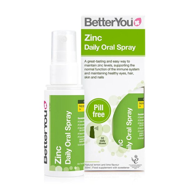 BetterYou Zinc Daily Oral Spray, Natural Lemon & Lime