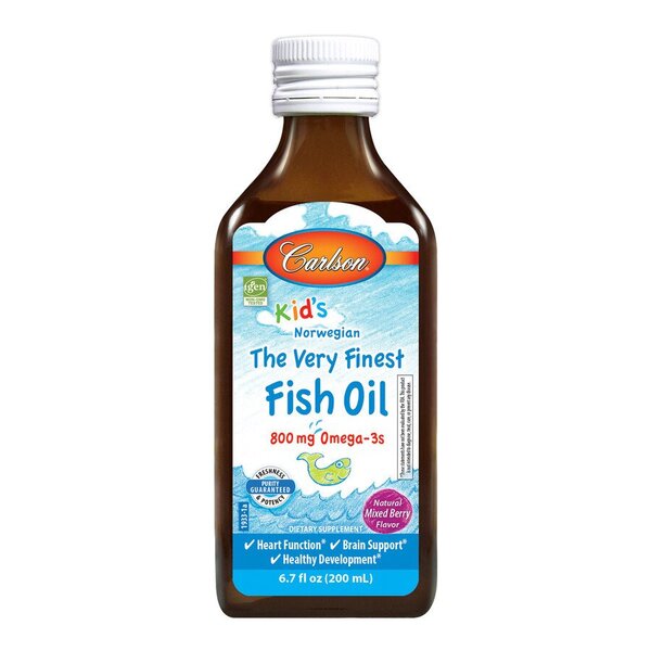 Carlson Labs Kid's The Very Finest Fish Oil, 800mg Natural Mixed Berry