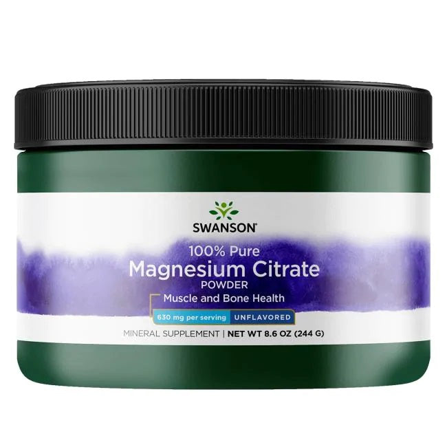 Swanson Magnesium Citrate, Powder 630mg