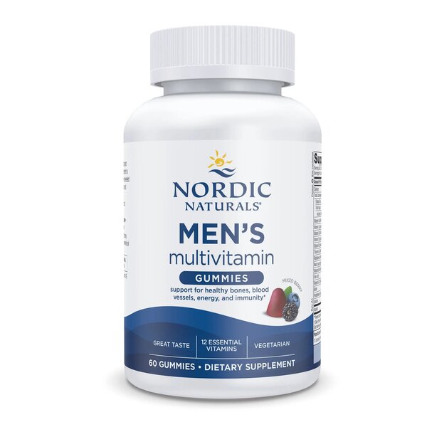Nordic Naturals Men's Multivitamin Gummies, Mixed Berry