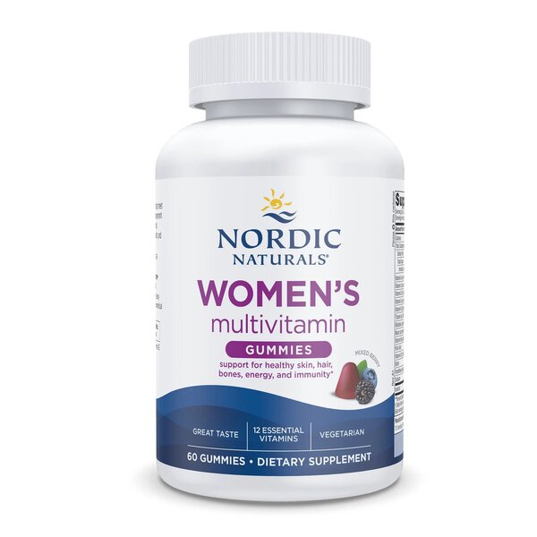 Nordic Naturals Women's Multivitamin Gummies, Mixed Berry