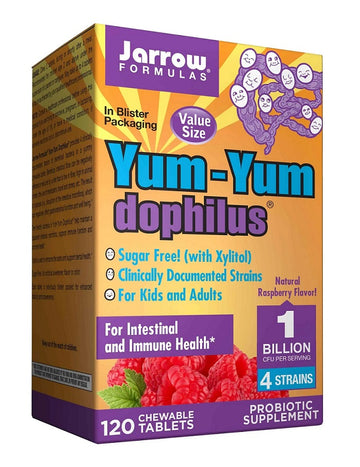 Jarrow Formulas Yum-Yum Dophilus, 1 Billion CFU (Raspberry)