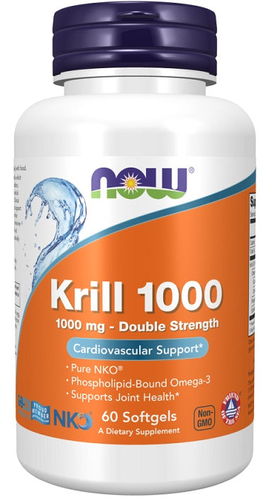 NOW Foods Krill Oil, 1000mg Double Strength