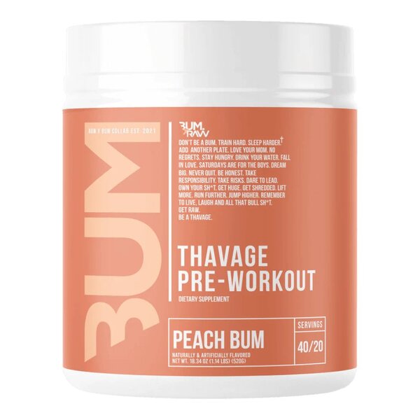 Raw Nutrition Thavage Pre-Workout, Peach Bum