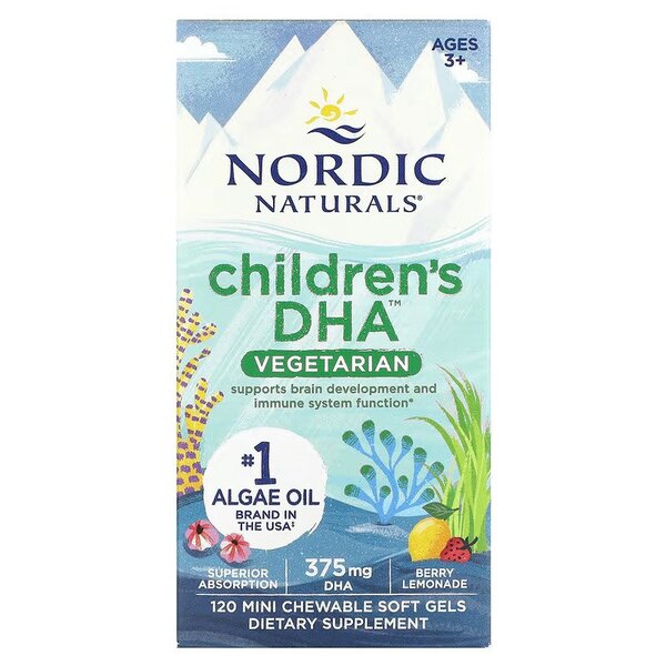 Nordic Naturals Children's DHA Vegetarian, 375mg Berry Lemonade