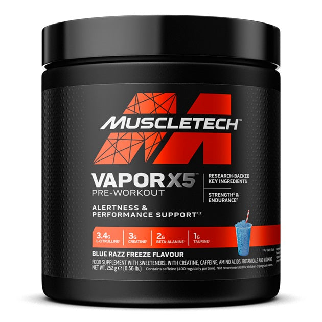 MuscleTech Vapor X5 Pre-Workout - Blue Razz Freeze
