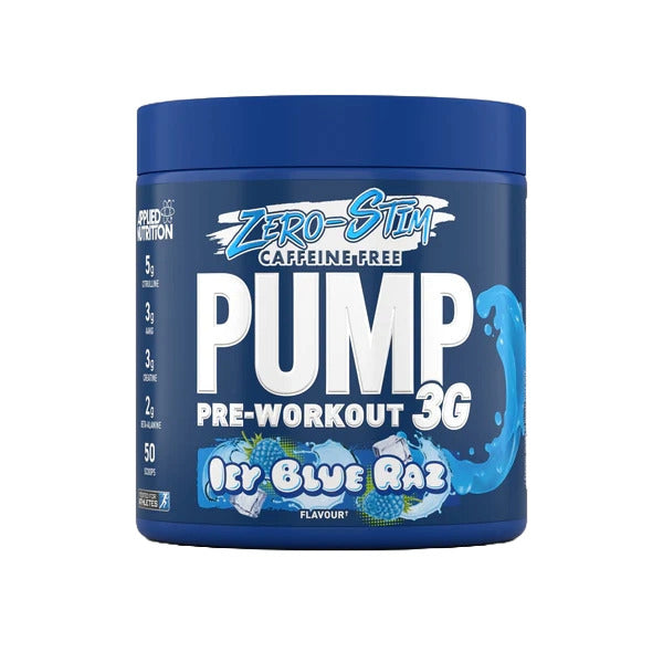 Applied Nutrition Pump 3G Pre-Workout (Zero Stimulant) - Icy Blue Raz