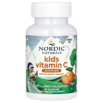 Nordic Naturals Kids Vitamin C Gummies, Tangy Tangerine