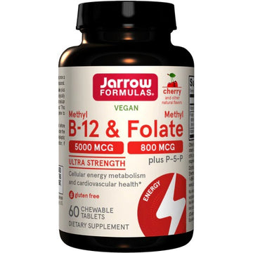 Jarrow Formulas Methyl B-12 & Methyl Folate - Cherry
