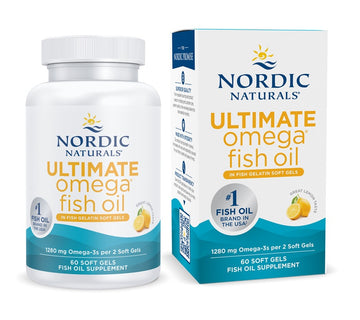 Nordic Naturals Ultimate Omega in Fish Gelatin, 1280mg Lemon