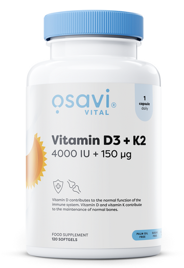 Osavi Vitamin D3 + K2, 4000IU + 150mcg