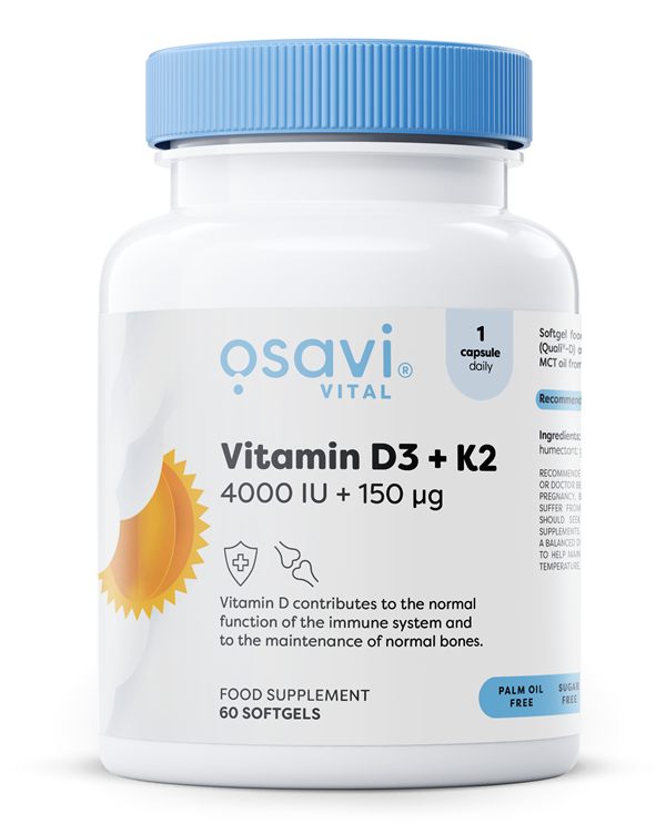 Osavi Vitamin D3 + K2, 4000IU + 150mcg