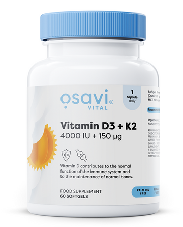 Osavi Vitamin D3 + K2, 4000IU + 150mcg