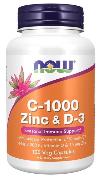 NOW Foods C-1000 Zinc & D-3