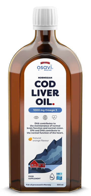 Osavi Norwegian Cod Liver Oil, 1000mg Omega 3 (Orange)