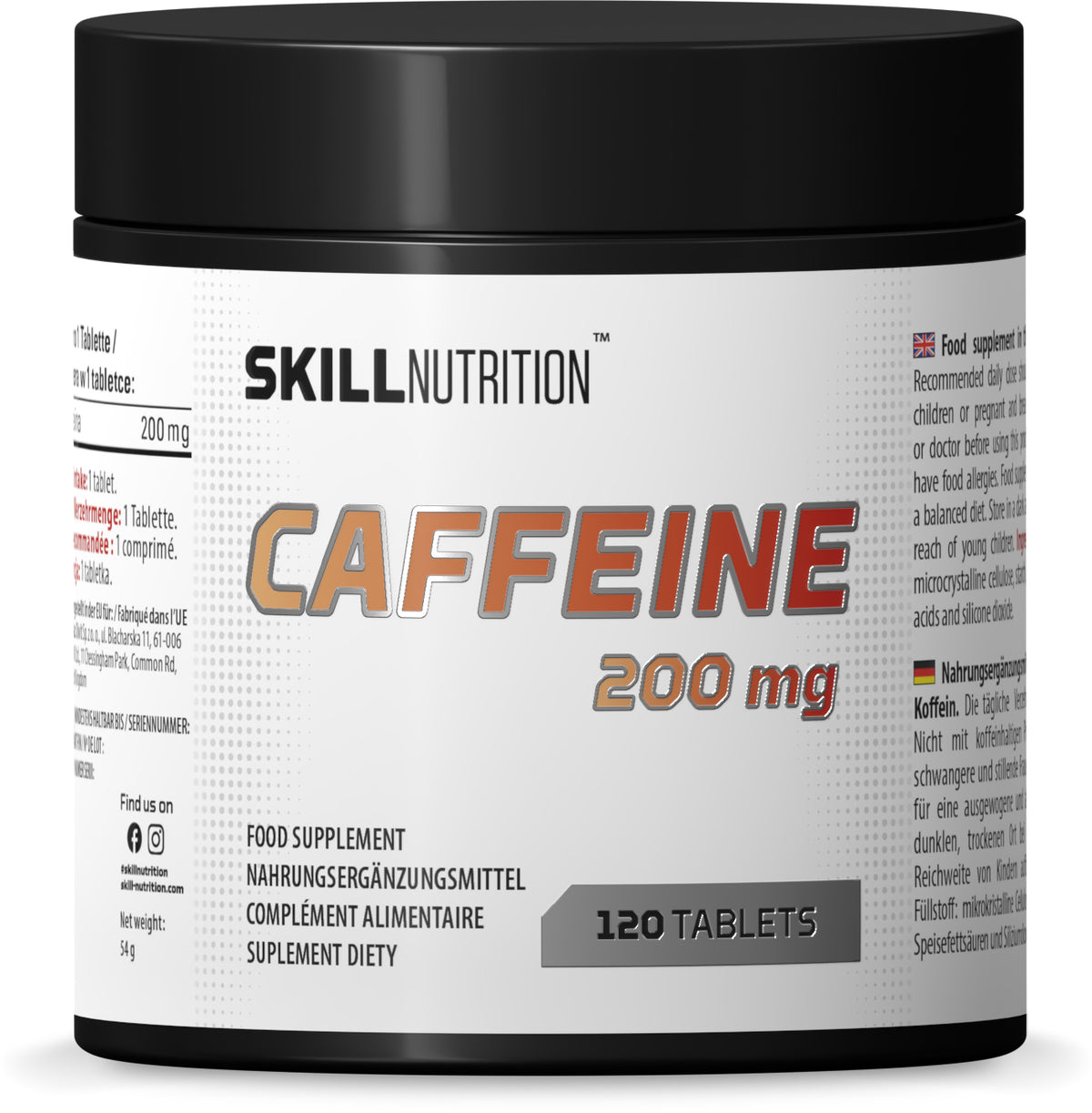 Skill Nutrition Caffeine, 200mg