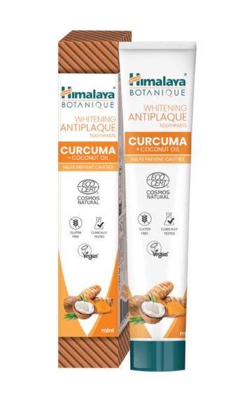 Himalaya Whitening Antiplaque Toothpaste Curcuma + Coconut Oil, Mint