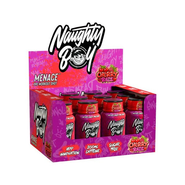 Naughty Boy Menace Pre-Workout Shot - Cherry Razz