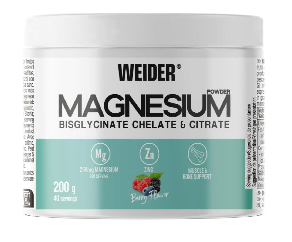 Weider Magnesium Bisglycinate Chelate & Citrate, Berry