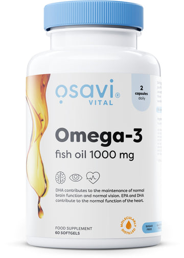 Osavi Omega-3 Fish Oil Molecularly Distilled, 1000mg