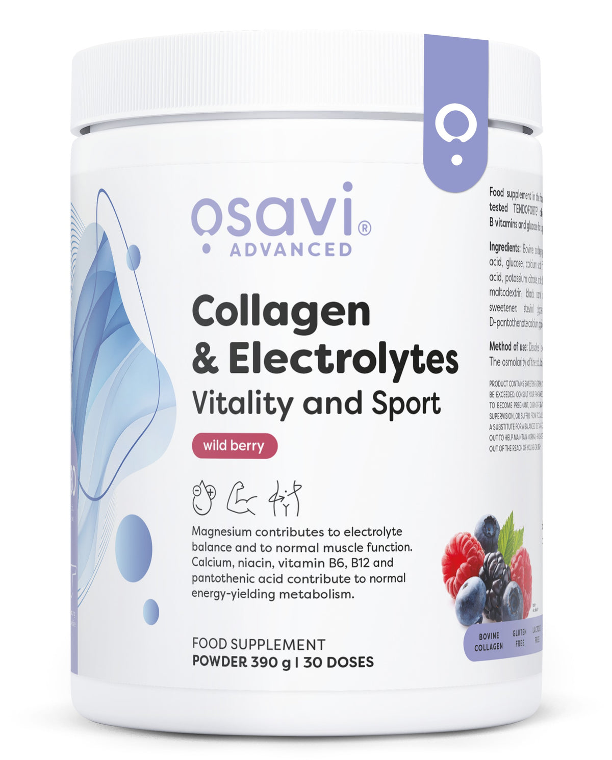 Osavi Collagen Electrolytes Vitality and Sport - Wild Berry