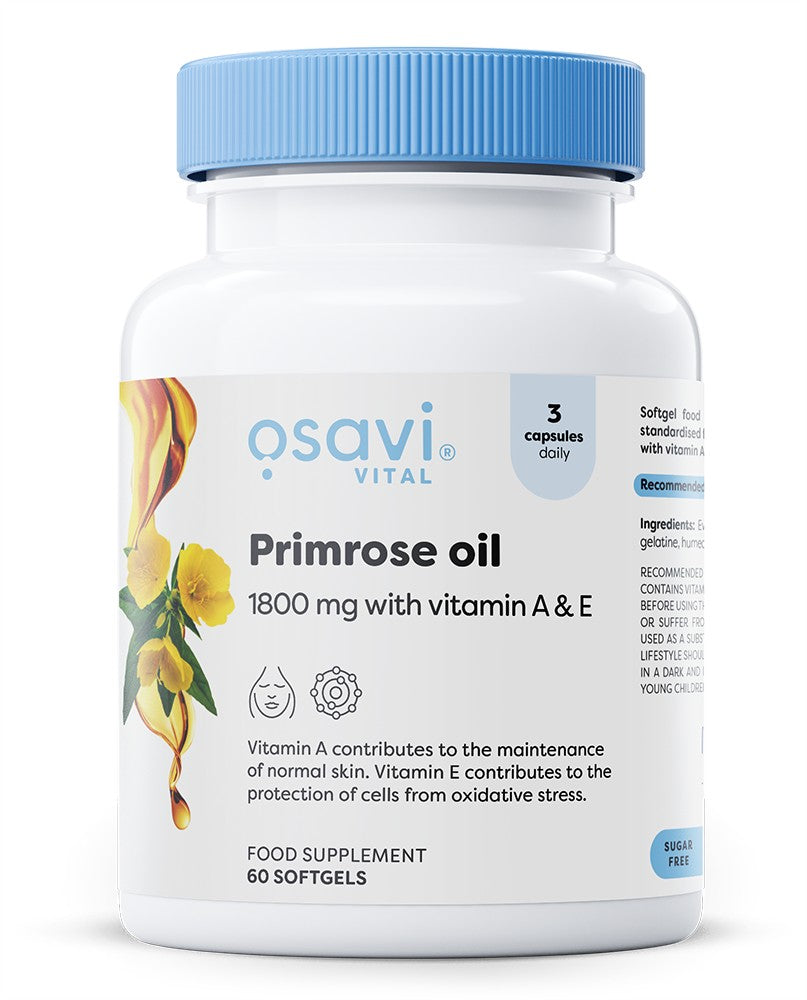 Osavi Primrose Oil with Vitamin A & E, 1800mg