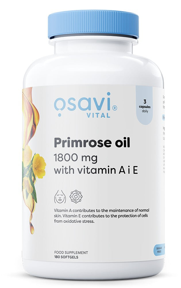 Osavi Primrose Oil with Vitamin A & E, 1800mg