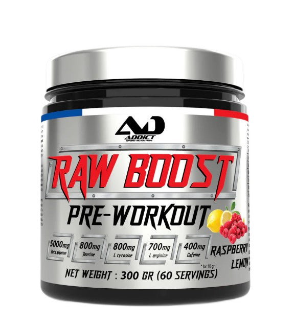 Addict Sport Nutrition Raw Boost Pre-Workout - Raspberry Lemon