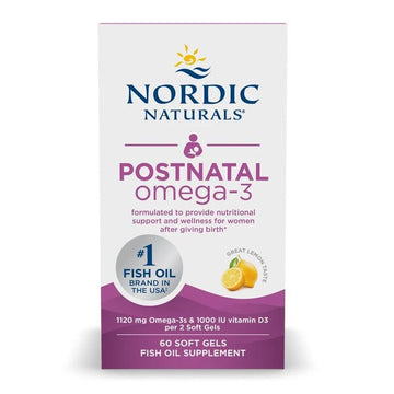 Nordic Naturals Postnatal Omega-3, 1120mg Lemon