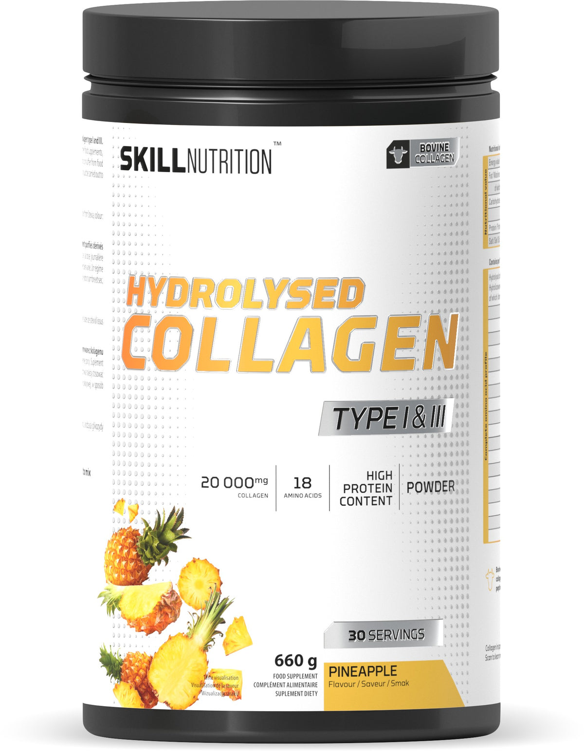 Skill Nutrition Hydrolysed Collagen Type I & III - Pineapple
