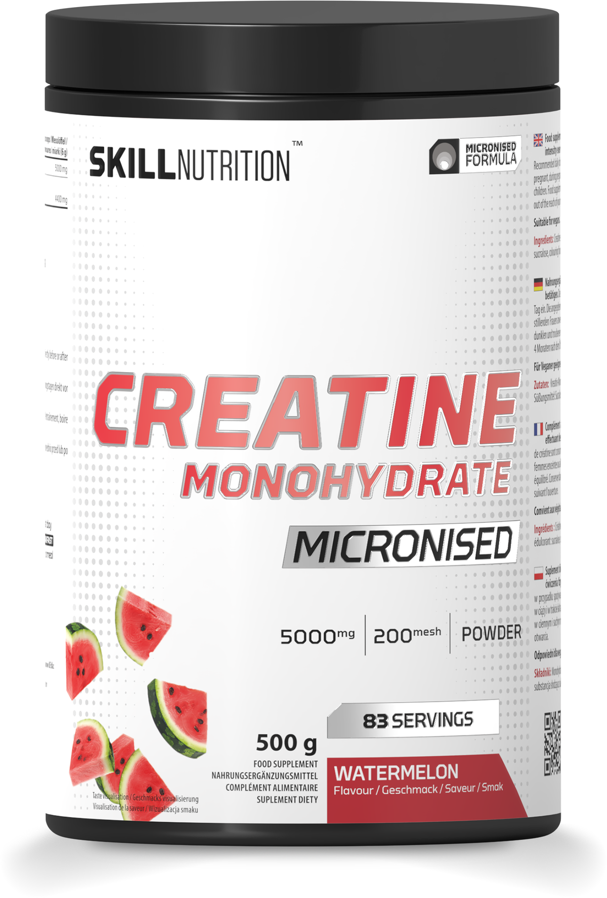 Skill Nutrition Micronised Creatine Monohydrate Flavoured - Watermelon
