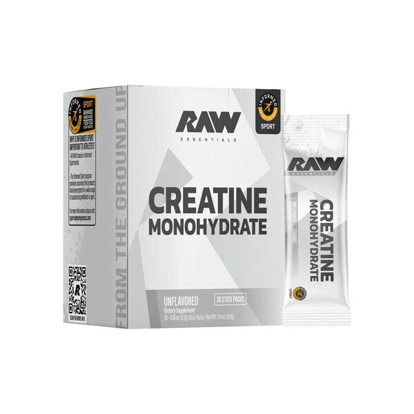 Raw Nutrition Creatine Monohydrate Stick Packs, Unflavoured