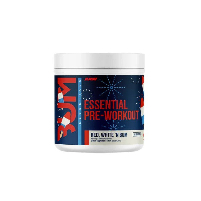 Raw Nutrition CBUM Essential Pre-Workout - Red White 'N Bum