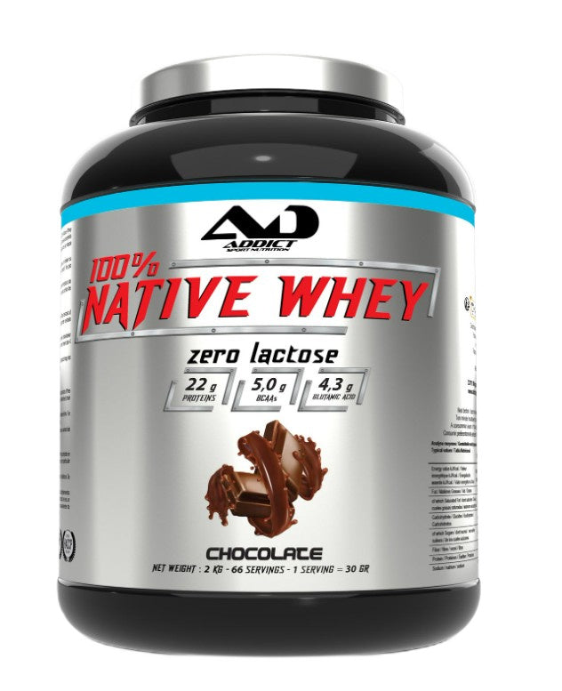 Addict Sport Nutrition 100% Native Whey Zero Lactose - Chocolate