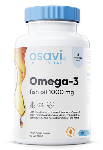Osavi Omega-3 Fish Oil Molecularly Distilled, 1000mg (Lemon)