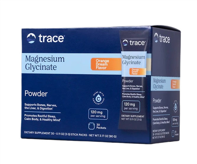 Trace Minerals Magnesium Glycinate Powder Stick Packs - Orange Dream