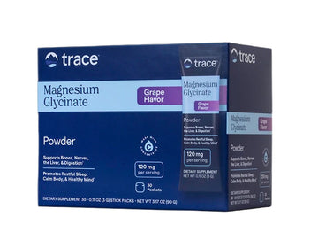 Trace Minerals Magnesium Glycinate Powder Stick Packs - Grape