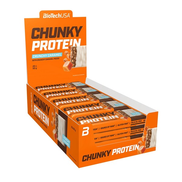 BioTechUSA Chunky Protein Bar - Crunchy Caramel