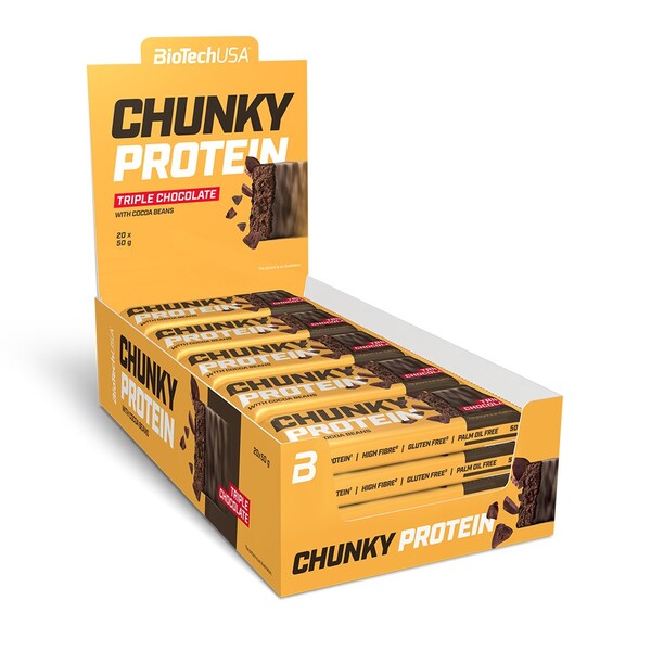 BioTechUSA Chunky Protein Bar - Triple Chocolate