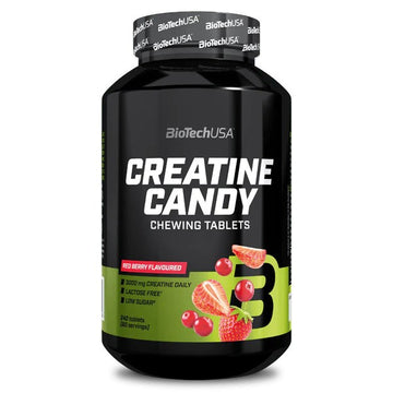 BioTechUSA Creatine Candy Chewing Tablets, Red Berry