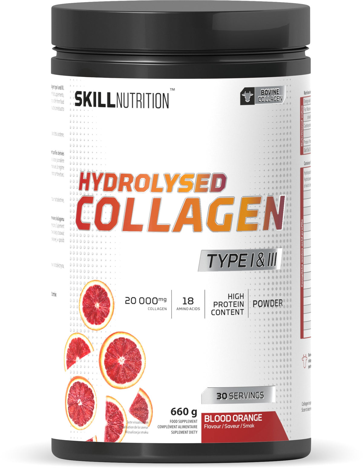 Skill Nutrition Hydrolysed Collagen Type I & III - Blood Orange