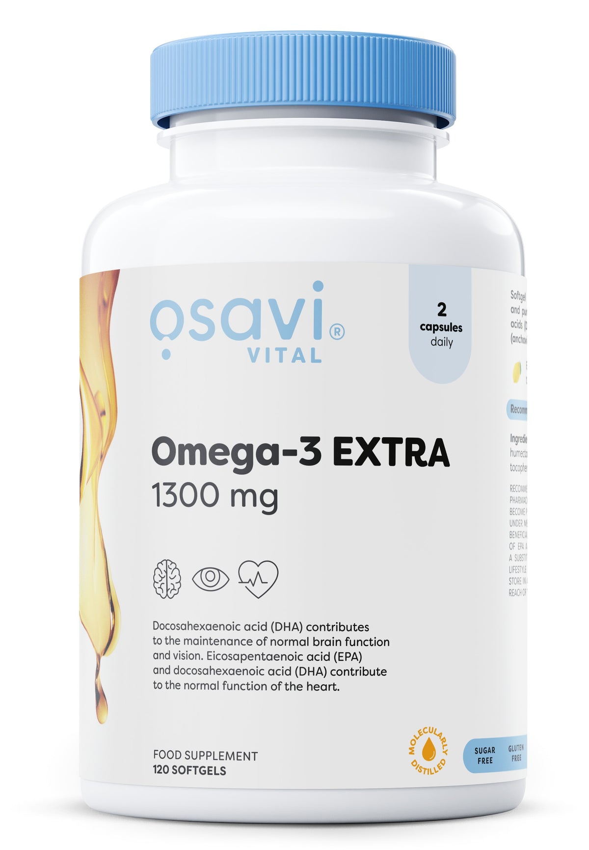 Osavi Omega-3 Extra Molecularly Distilled, 1300mg (Lemon)