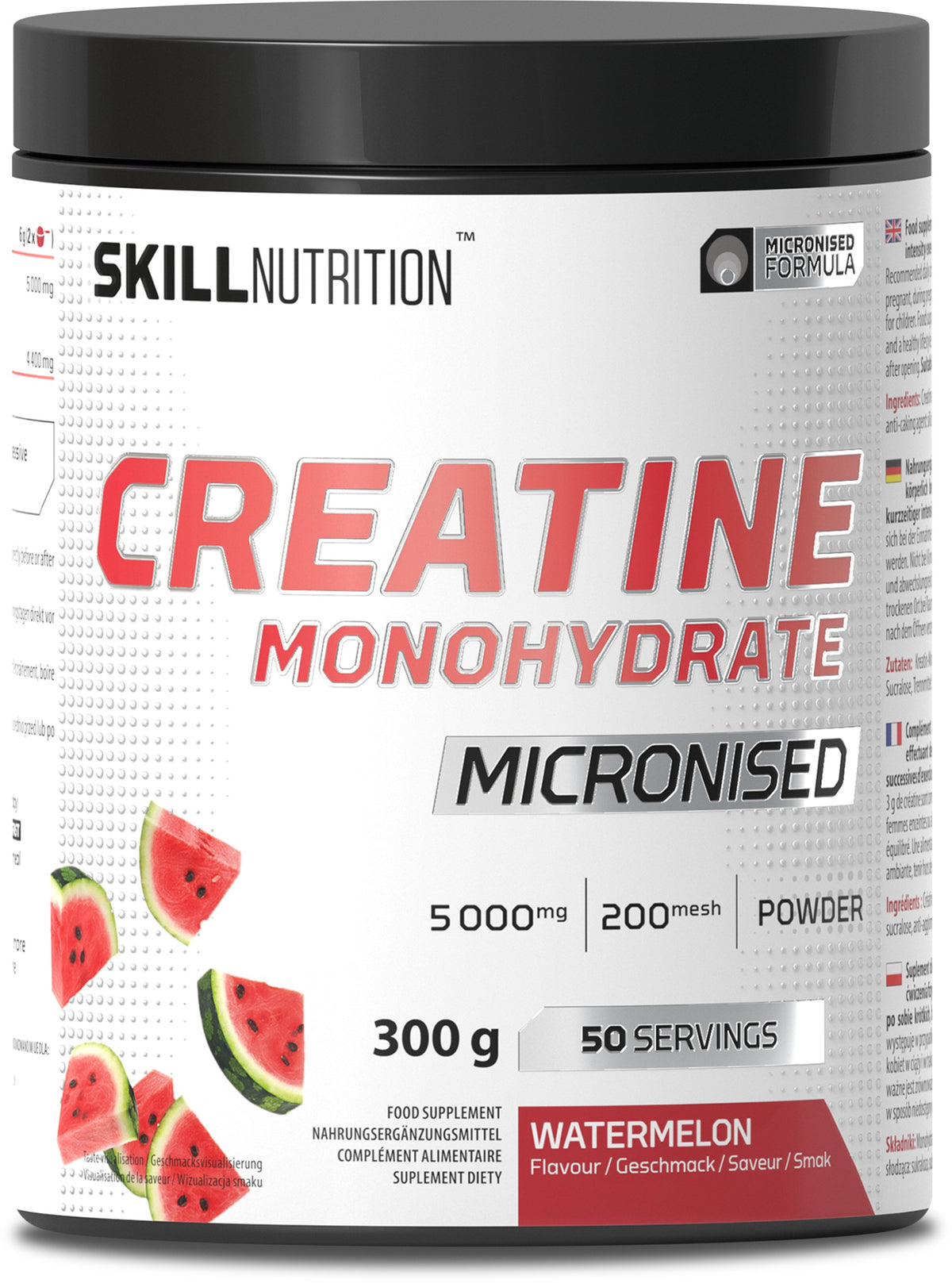 Skill Nutrition Micronised Creatine Monohydrate Flavoured - Watermelon