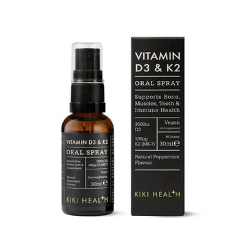 KIKI Health Vitamin D3 & K2 Oral Spray, Natural Peppermint